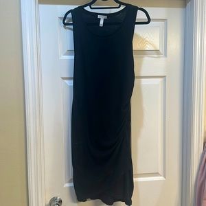 Leith Sleeveless Black Ruched Dress size L